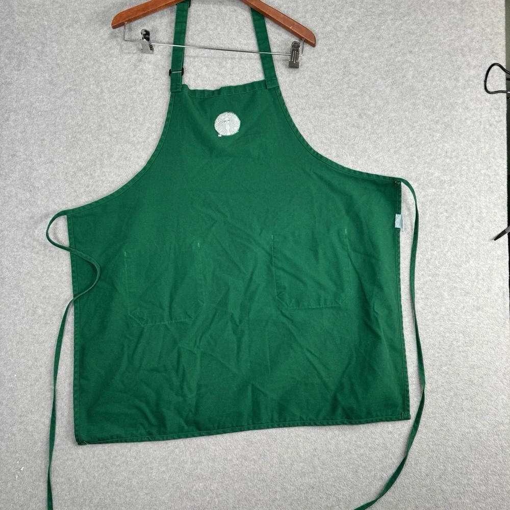 Starbucks Barista Work Apron Embroidered Siren Logo Uniform‎ Green OSFM Job